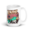 Retro Style Love Shack Camper Design Ceramic Mug
