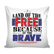 American Patriot Land Of The Free Cushion Pillow Cover Home Decor