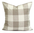 Ecru And White Buffalo Check Pattern Cushion Pillow Cover Home Decor