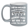 I'd End Up Marrying A Horse Lady Black Ceramic Mug
