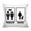 Funny Cat Divorce Problem Solved Cushion Pillow Cover Home Decor
