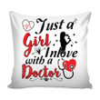 Cushion Pillow Cover Home Decor Just A Girl In Love With A Doctor