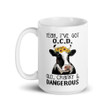 Ocd Old Cranky And Dangerous Humor Cow Sunflower Design Ceramic Mug