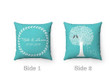 Turquoise Theme Leave Wreath Cushion Pillow Cover Home Decor