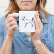 Gift For Dog Owner Halftone Carolina Dog Smiling White Ceramic Mug