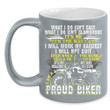 I Am A Proud Biker Black Ceramic Mug