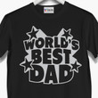 World's Best Dad Shining On Printed Guys Tee