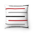 Red And Black Lines Cushion Pillow Cover Home Decor