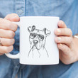 Scraps The Am Staff Mix Dog Enjoy Summer Time Design White Ceramic Mug