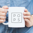 Pops Boxed Minimalism Style Design White Glossy Ceramic Mug
