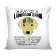 Cushion Pillow Cover Home Decor A Map Of A Labrador Brain