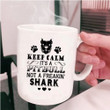 It's A Pitbull Not A Freaking Shark Paw Print Ceramic Mug