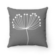 Dazzling Dandelion Flower Grey Theme Cushion Pillow Cover Home Decor