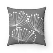 Dazzling Dandelion Flower Grey Theme Cushion Pillow Cover Home Decor