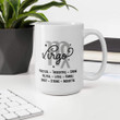 Virgo Zodiak Astrology Sign Design White Glossy Ceramic Mug