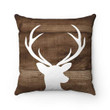 Buck Deer Head Antlers Cushion Pillow Cover Home Decor