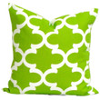 Green And White Large Tiles Design Cushion Pillow Cover Home Decor