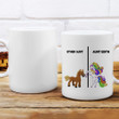 Perfect Gifts For Boyfriend Unicorn Design White Ceramic Mug