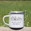Botanical Line Art Bridal Matron Of Honor Custom Name Camping Mug Campfire Mug Gifts For Campers