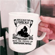 Weekend Forecast Snowmobiling With The Chance Of Drinking White Ceramic Mug