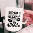 I Kissed A Policeman And I Like It Lips Design Ceramic Mug