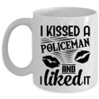 I Kissed A Policeman And I Like It Lips Design Ceramic Mug