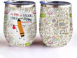 The Day The Teachers Work From Home Crayon Insulated Wine Tumbler