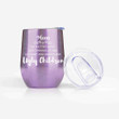 Mom Ugly Children Insulated Wine Tumblers Purple Background