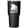 Retired Firefighter With American Flag Stainless Steel Large Tumbler