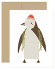 Merrily Penguin Folder Greeting Card Set Of 10