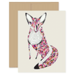 Colorful Design Quilted Fox Folder Greeting Card Set Of 10