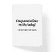 Congratulations On The Baby Folder Greeting Card Set Of 10