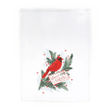 Cardinal Christmas Tea Towel Beautiful Folder Greeting Card Set Of 10