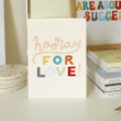 Rainbow Lettering Engagement Folder Greeting Card Set Of 10