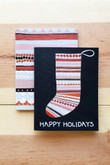 Nice Design Happy Holidays Christmas Stocking Folder Greeting Card Set Of 10