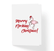 Merry Flocking Christmas Folder Greeting Card Set Of 10