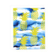 Cute Pineapple Blue Watercolor Folder Greeting Card Set Of 10