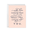 Because I Love Running Into You Folder Greeting Card Set Of 10
