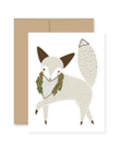 Merriment Arctic Fox Folder Greeting Card Set Of 10