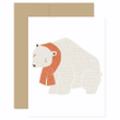 Merrily Polar Bear Folder Greeting Card Set Of 10