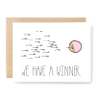 We Have A Winner Funny Design Folder Greeting Card Set Of 10