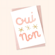 Oui Non French Just Because Folder Greeting Card Set Of 10