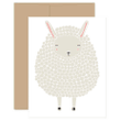 Cute Animal Gray Sheep Folder Greeting Card Set Of 10