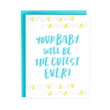 Cute Triangle Cutest Baby Folder Greeting Card Set Of 10