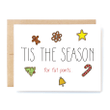 Tis The Season Folder Greeting Card Set Of 10