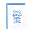 Blue Twinkle Little Star Folder Greeting Card Set Of 10