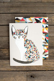 Colorful Design Calico Cat Folder Greeting Card Set Of 10