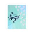 Blue Theme Sending Love And Hugs Your Way Folder Greeting Card Set Of 10