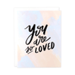 Pastel Design You Are So Loved Folder Greeting Card Set Of 10