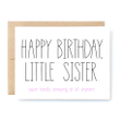 Little Sister Folder Greeting Card Set Of 10